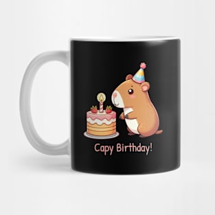 Cappy Capy Birthday Capybara Kawaii Mug